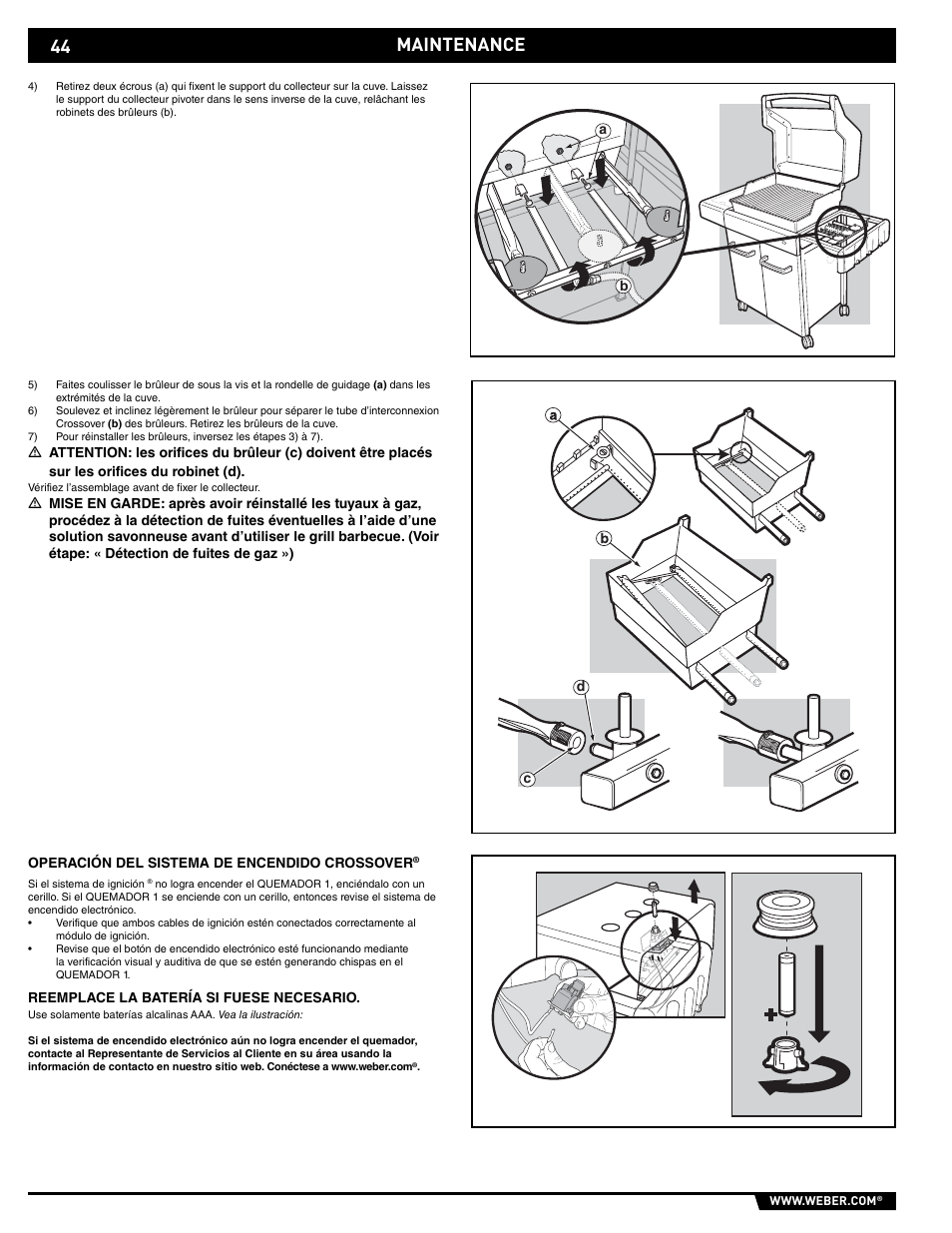 Maintenance | weber E/EP - 210/310 User Manual | Page 44 / 48