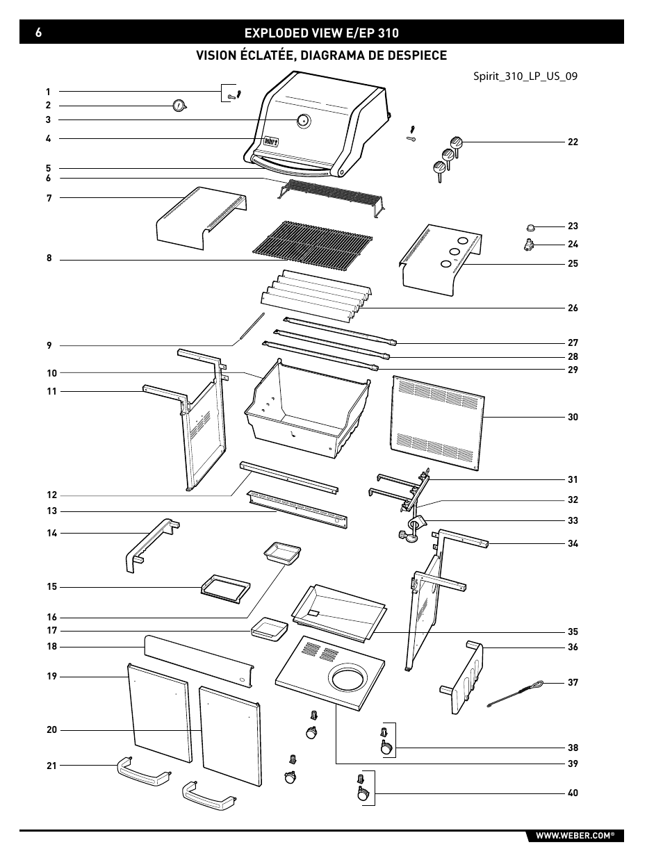 weber E/EP - 210/310 User Manual | Page 6 / 48