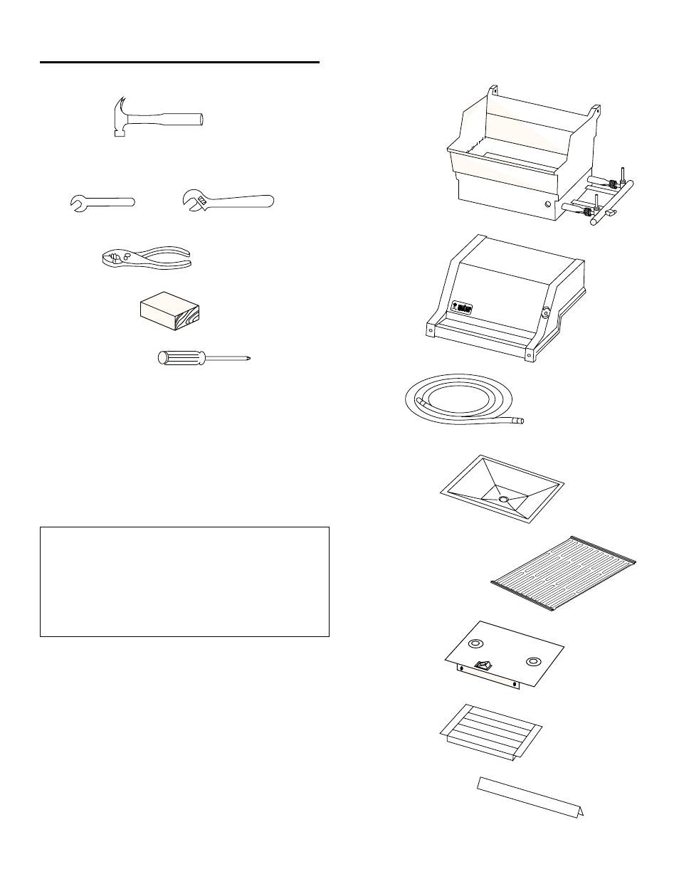Assembly, Tools needed, Supplies needed | Check package contents | weber 530 User Manual | Page 7 / 32