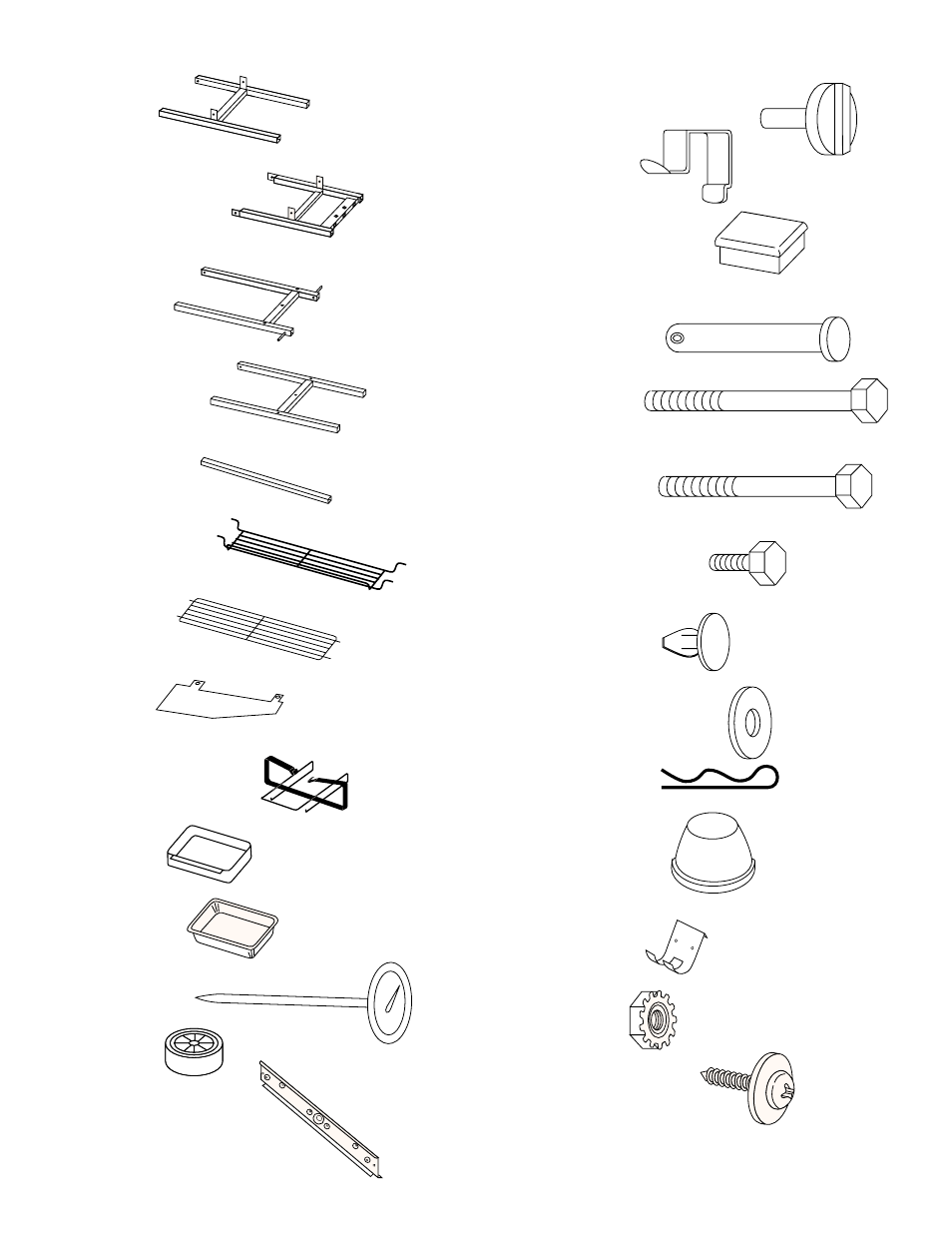 Check contents of hardware packs | weber 530 User Manual | Page 8 / 32