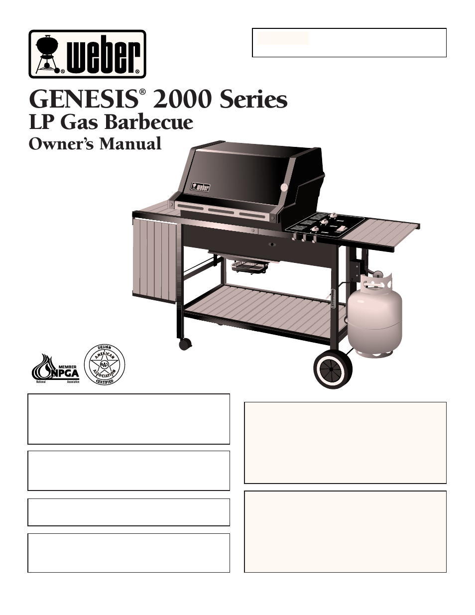 weber Genesis 2000 Series User Manual | 36 pages