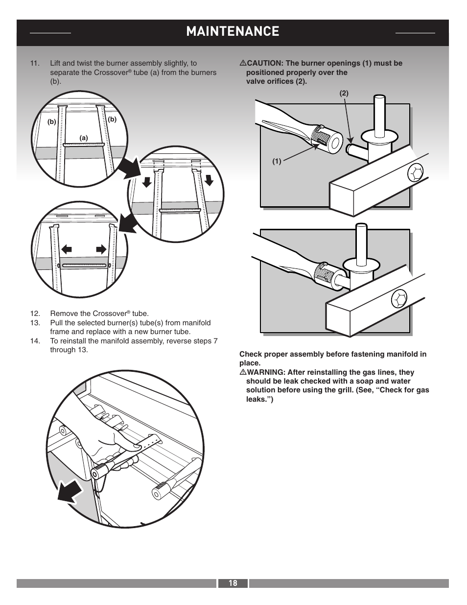 Maintenance | weber 42371 User Manual | Page 18 / 19