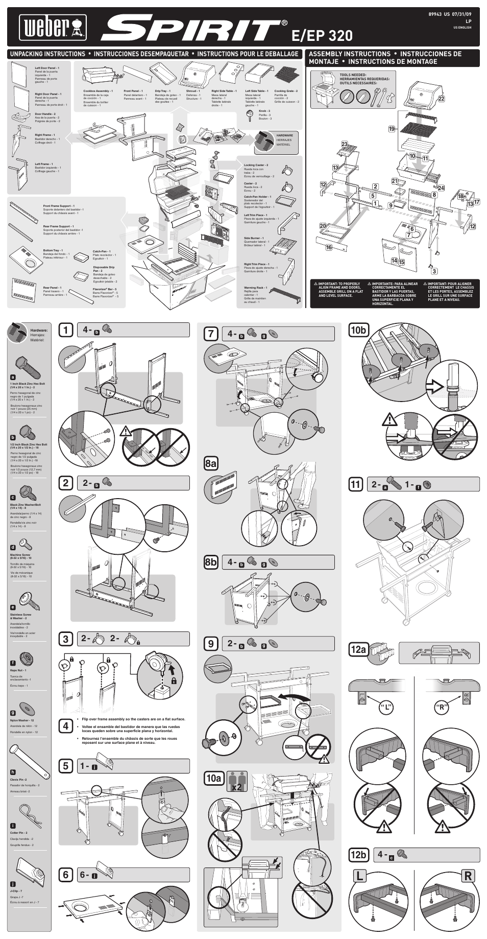 weber Spirit 89943 User Manual | 2 pages