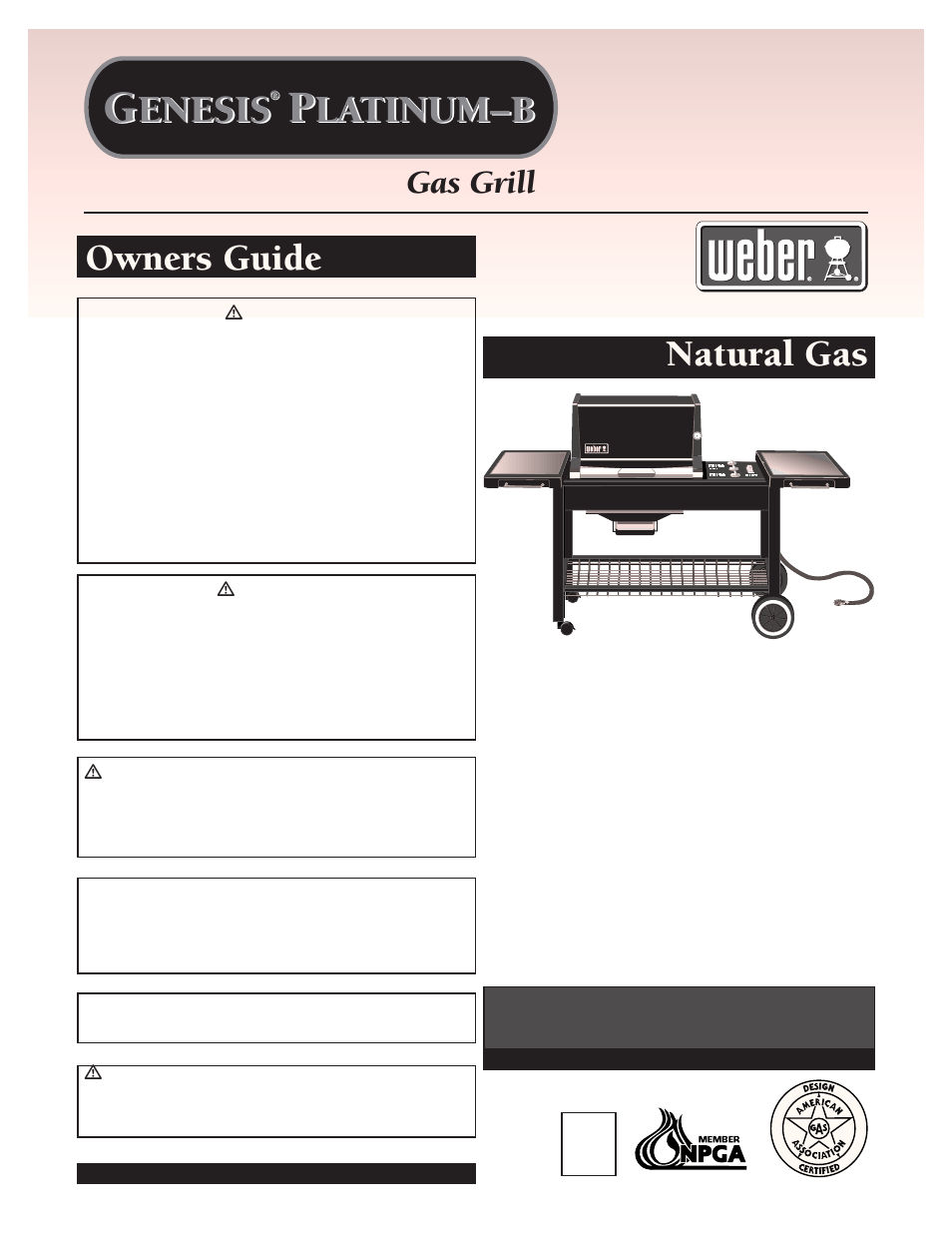 weber Platinum B User Manual | 24 pages