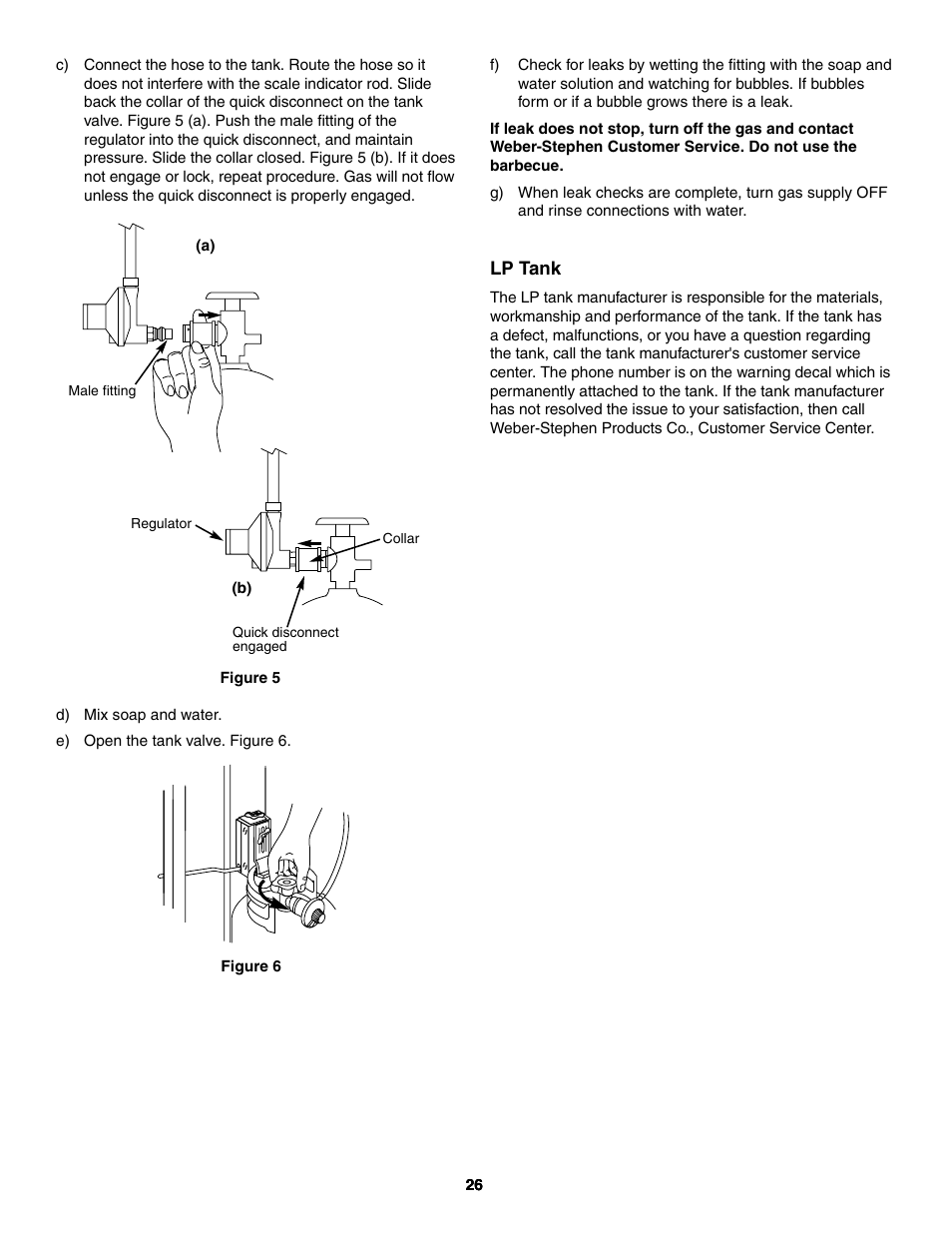 Lp tank | weber 730 Series User Manual | Page 26 / 36