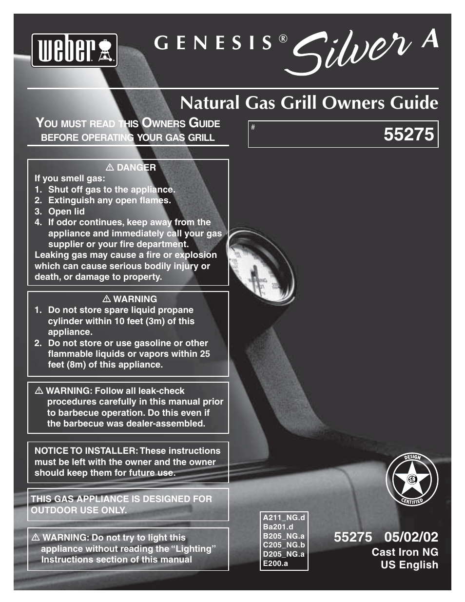 weber Genesis Silver A 55275 User Manual | 26 pages