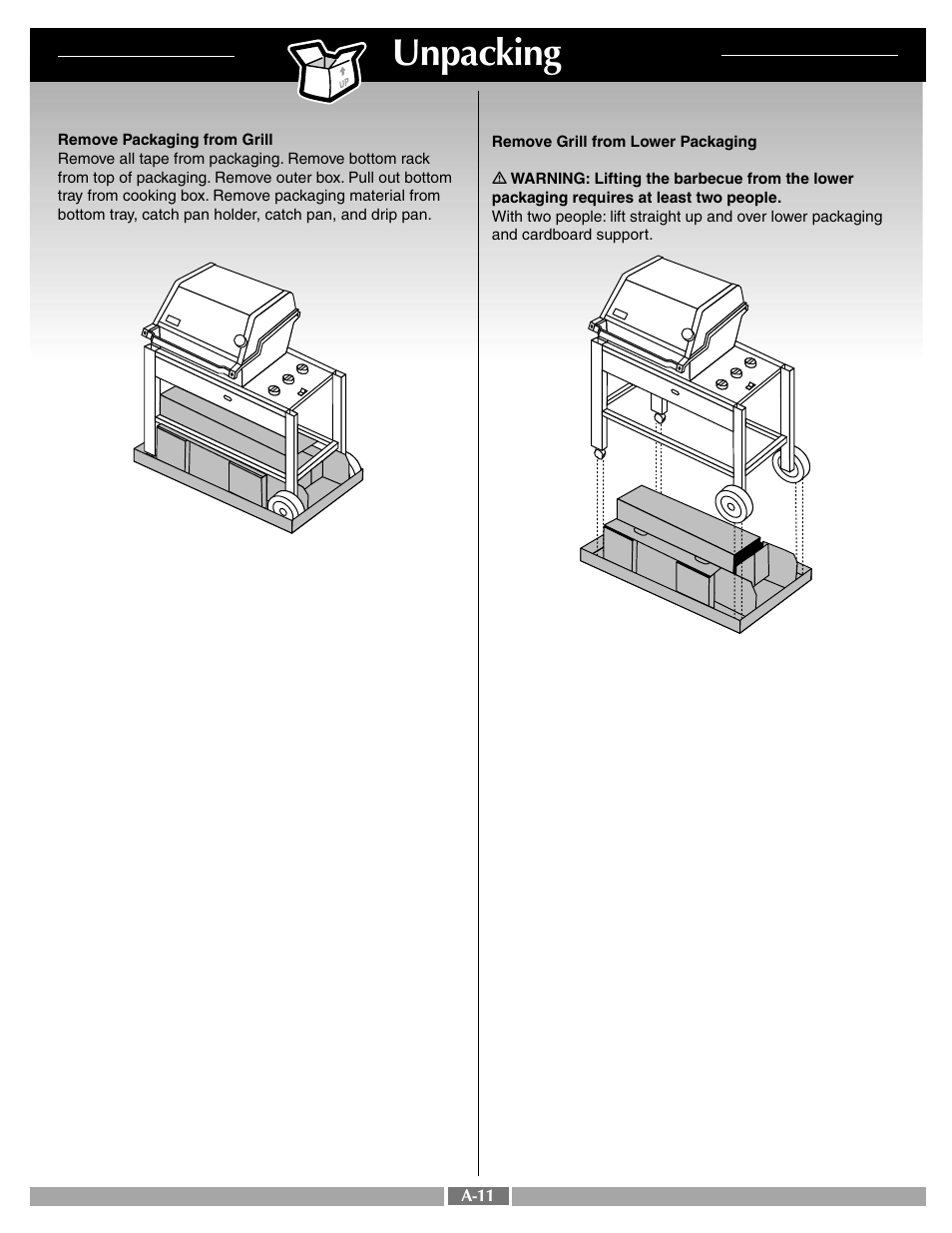 Unpacking | weber Platinum C User Manual | Page 11 / 27
