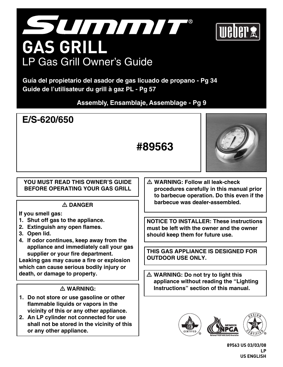 weber E/S 650 User Manual | 84 pages