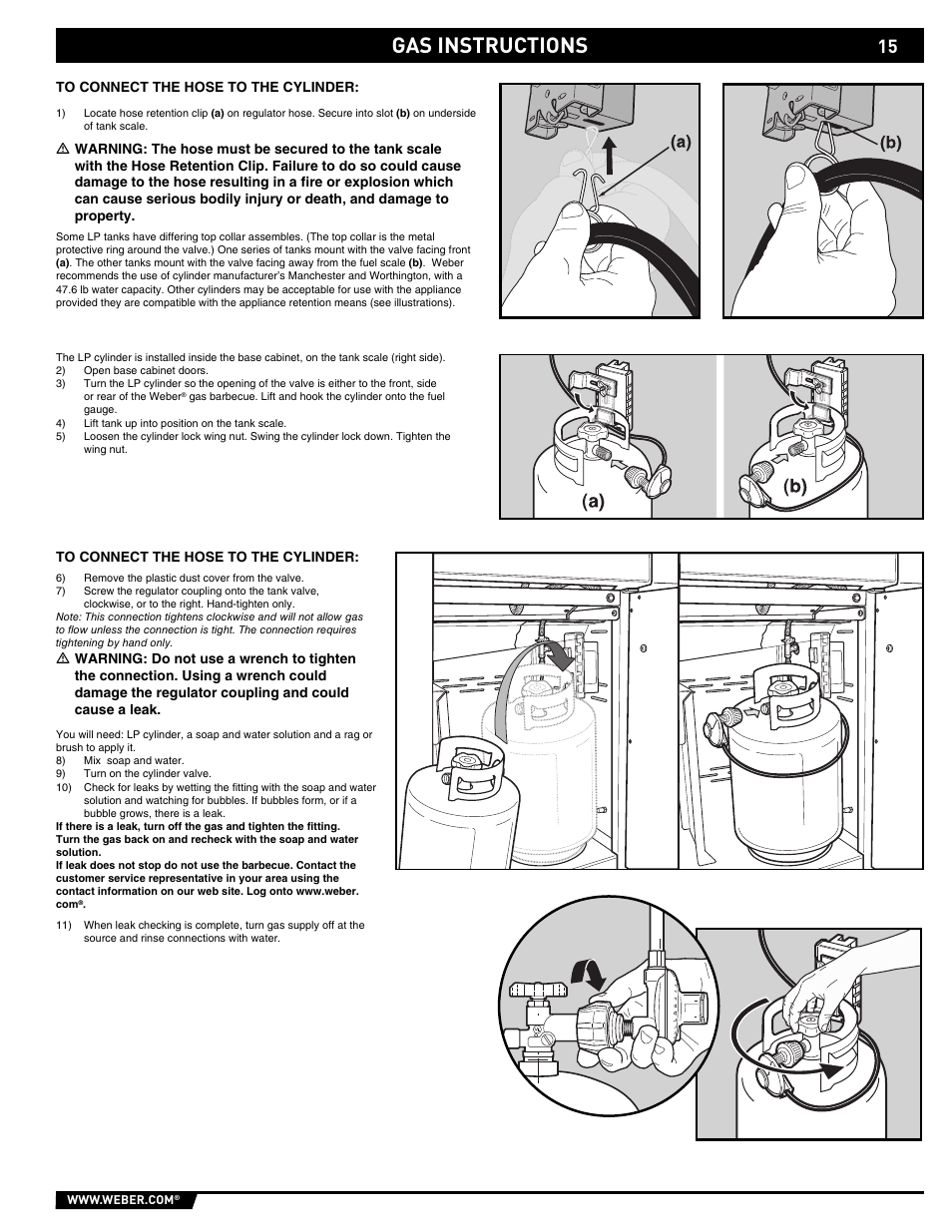 Gas instructions | weber E/S 650 User Manual | Page 15 / 84