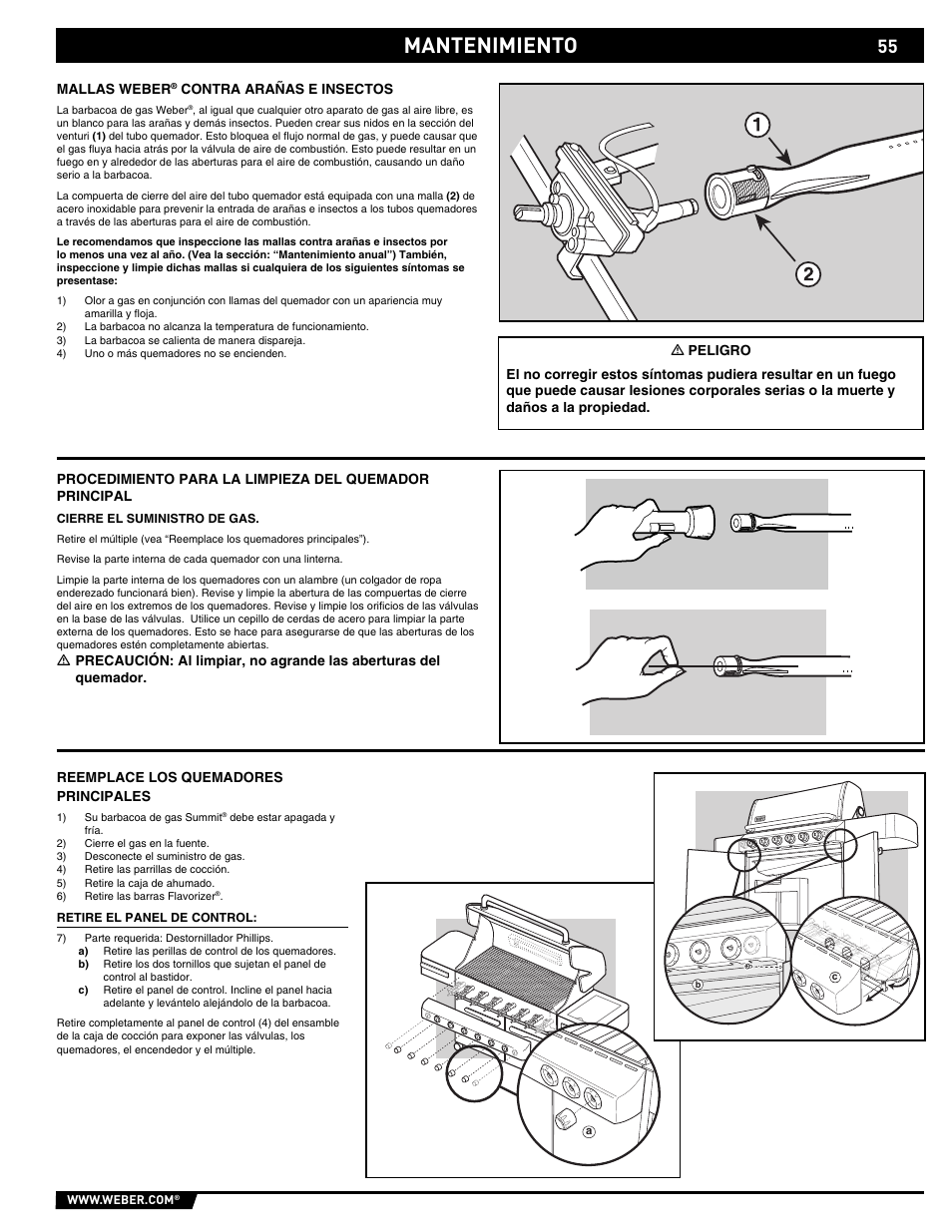 Mantenimiento | weber E/S 650 User Manual | Page 55 / 84