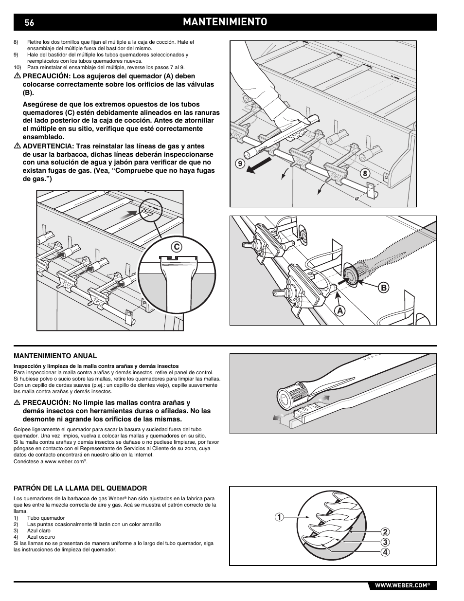 Mantenimiento | weber E/S 650 User Manual | Page 56 / 84