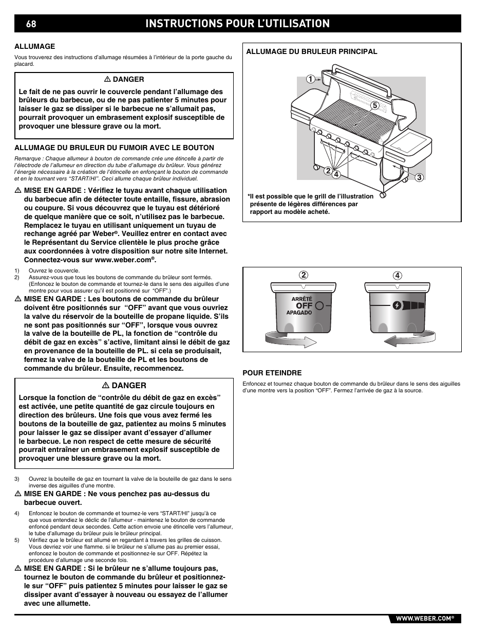 Instructions pour l’utilisation | weber E/S 650 User Manual | Page 68 / 84