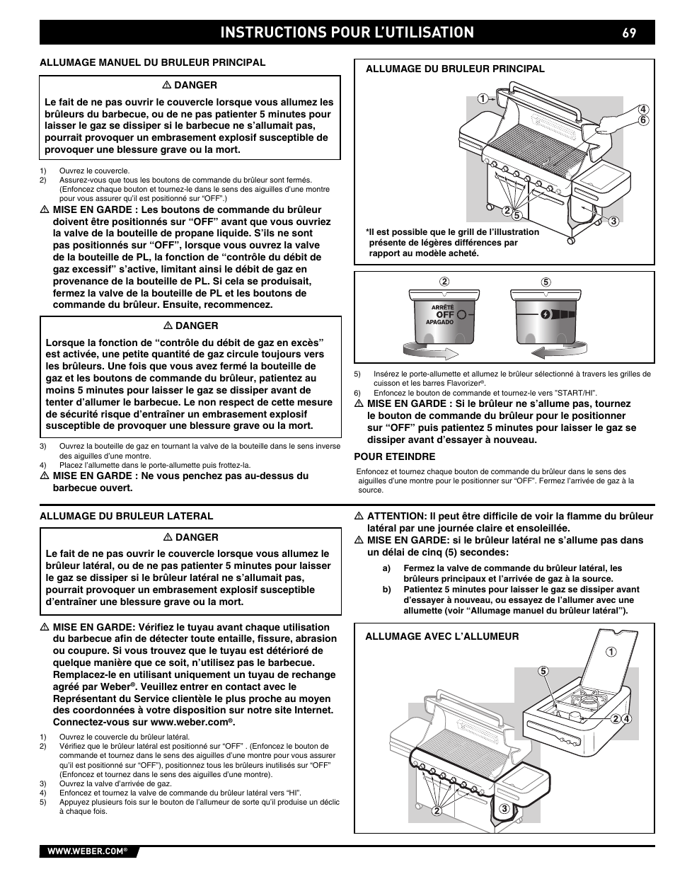 Instructions pour l’utilisation | weber E/S 650 User Manual | Page 69 / 84