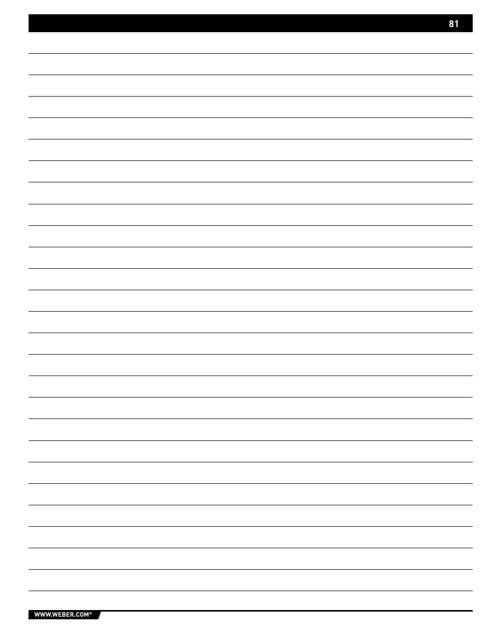 weber E/S 650 User Manual | Page 81 / 84