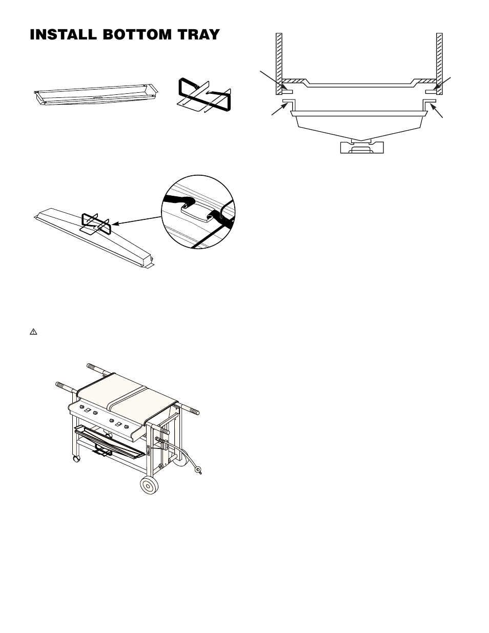 Install bottom tray | weber 400 User Manual | Page 5 / 16