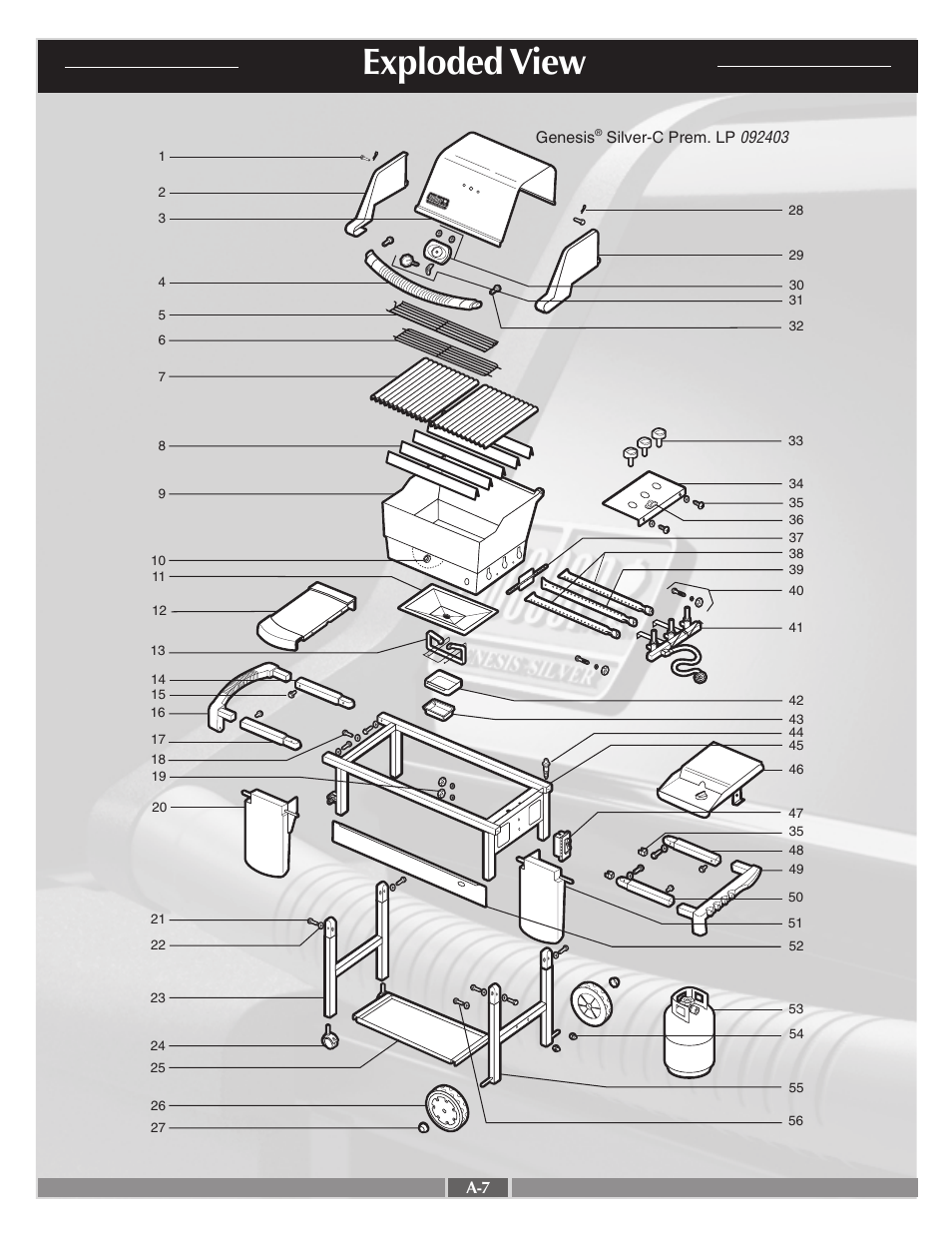 Exploded view | weber Genesis Silver-C User Manual | Page 7 / 31