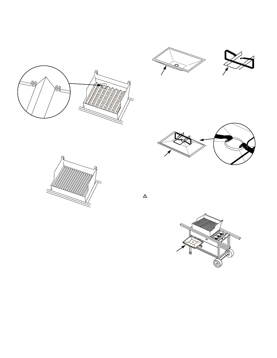 Install flavorizer bars and cooking grates, Install the bottom tray | weber 2000 LX Series User Manual | Page 17 / 32