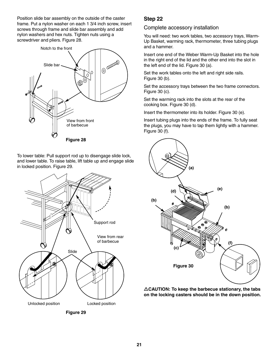 Complete accessory installation | weber 2300 User Manual | Page 21 / 36
