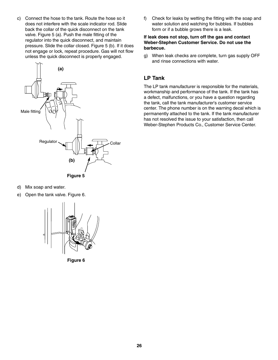 Lp tank | weber 2300 User Manual | Page 26 / 36