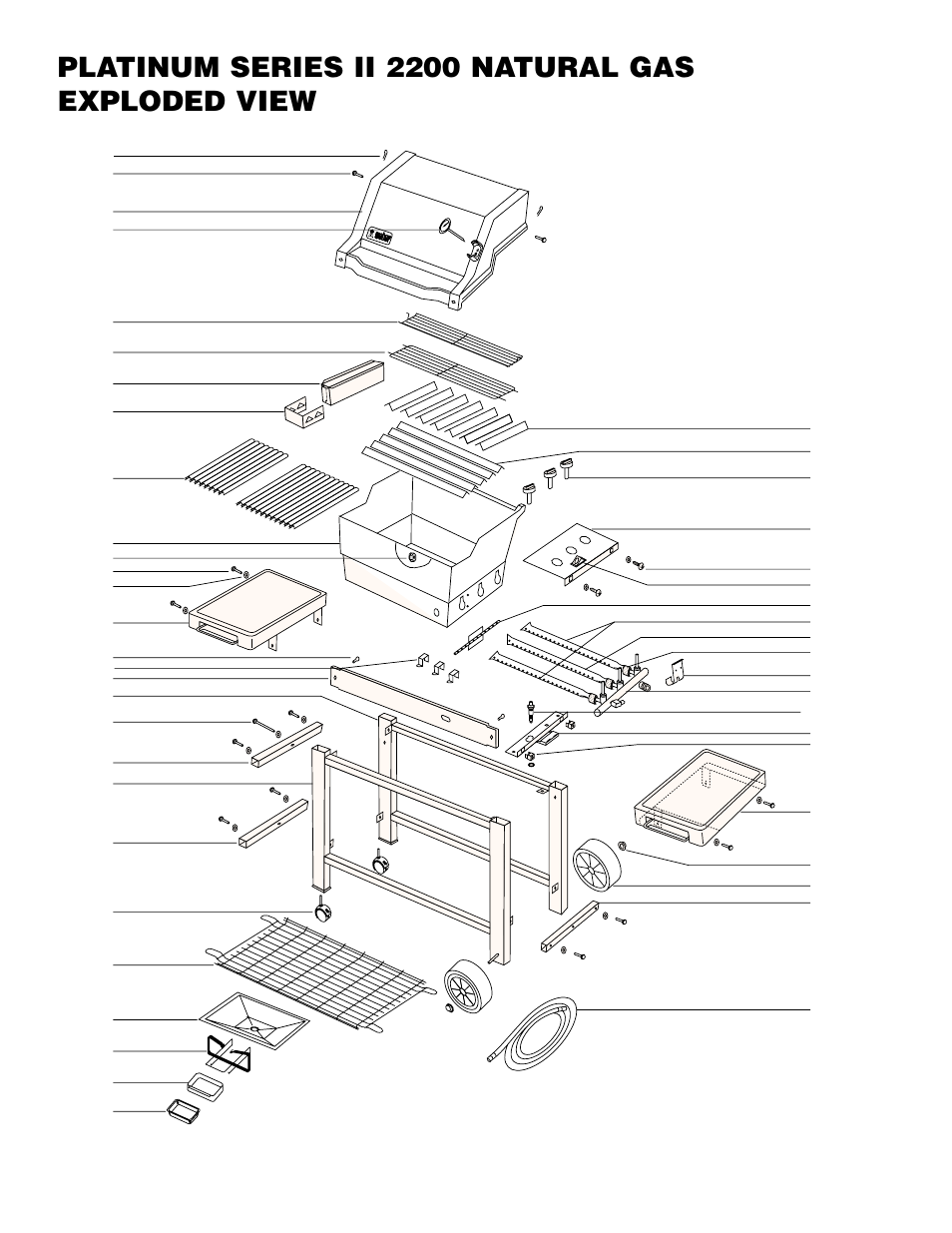 Platinum series ii 2200 natural gas exploded view | weber PLATINUM 2200 NG User Manual | Page 18 / 24