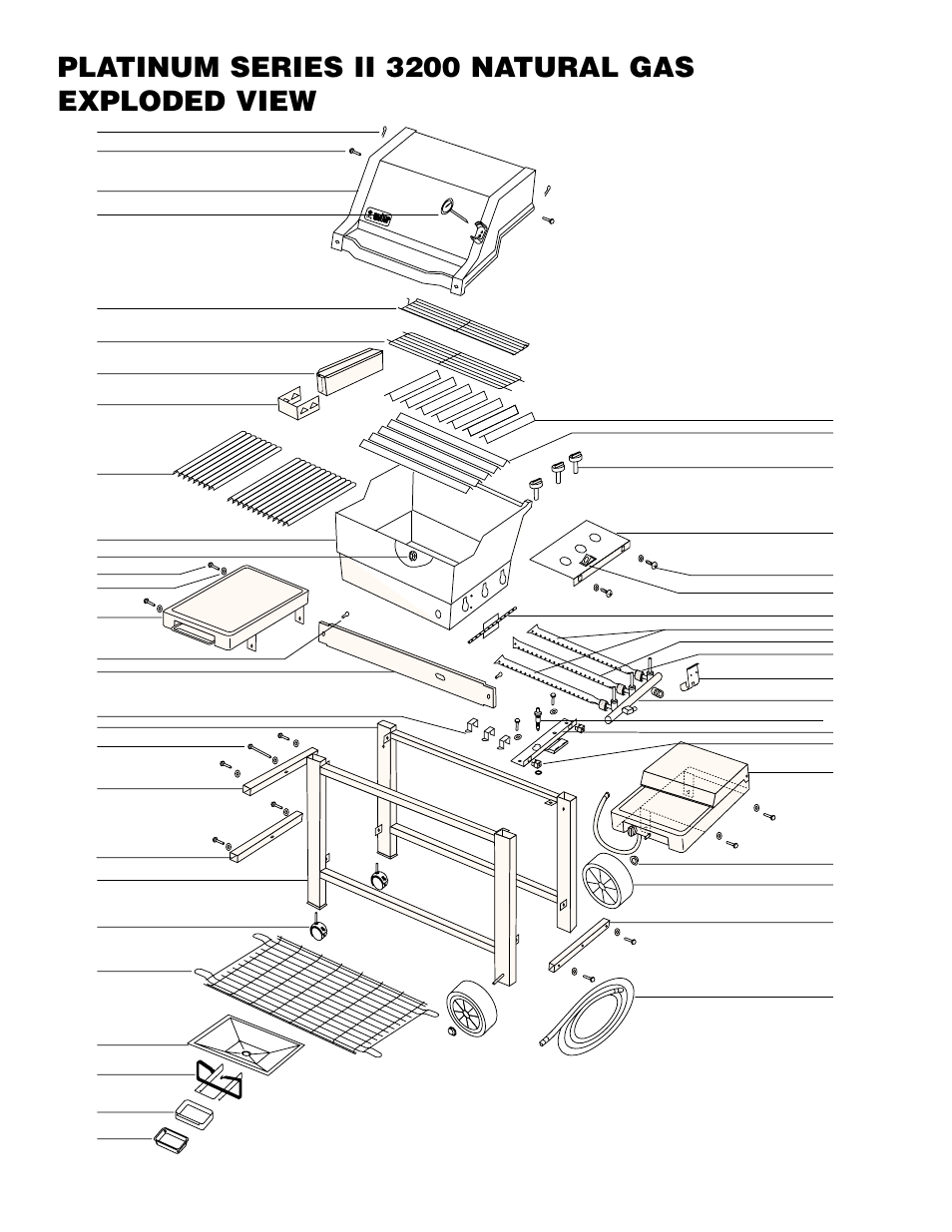 Platinum series ii 3200 natural gas exploded view | weber PLATINUM 2200 NG User Manual | Page 20 / 24