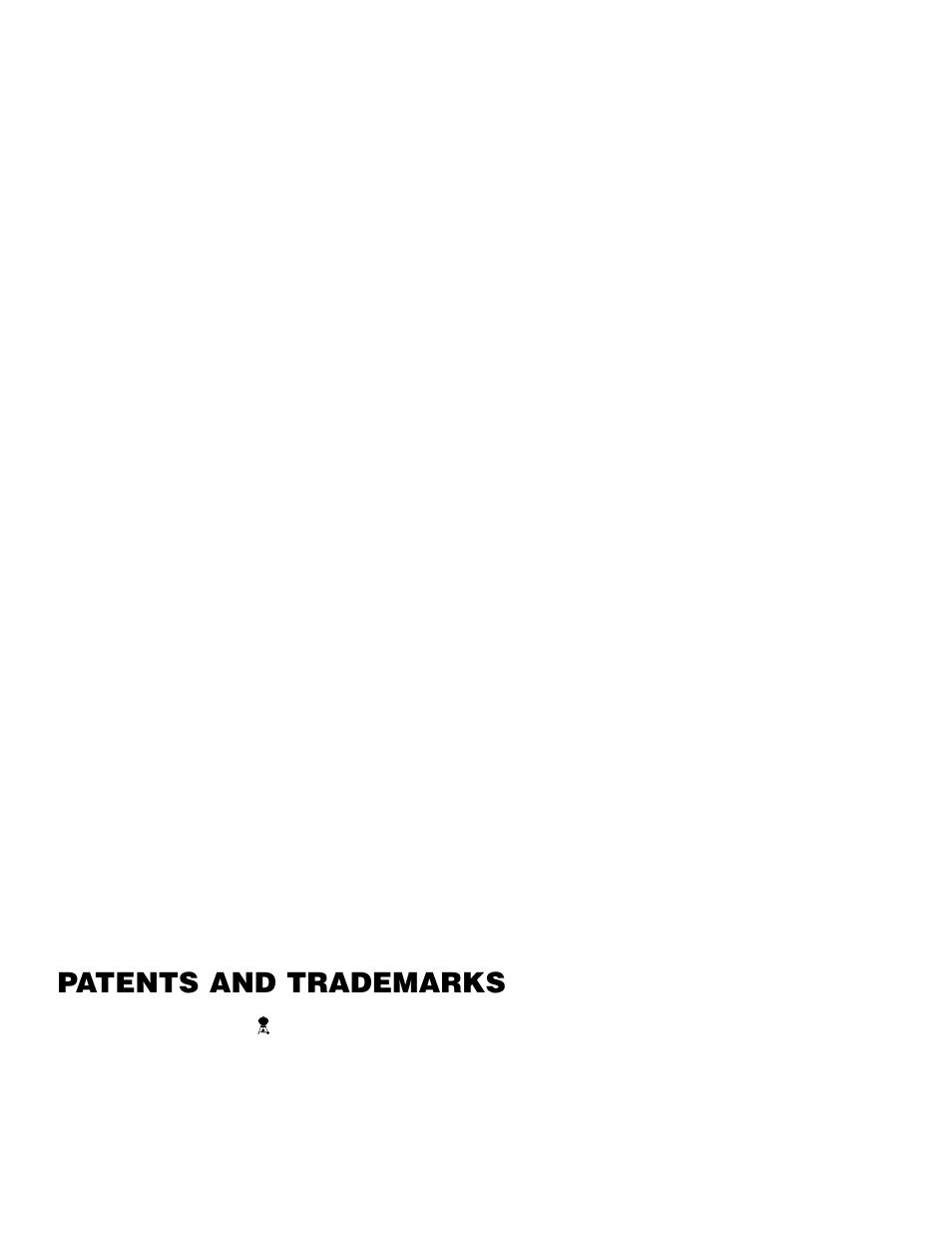Patents and trademarks | weber PLATINUM 2200 NG User Manual | Page 24 / 24