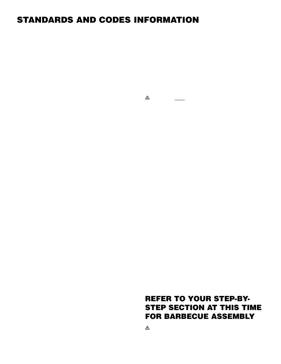 Standards and codes information, For installation in canada, Storage | Operating area, Natural gas supply testing | weber PLATINUM 2200 NG User Manual | Page 4 / 24