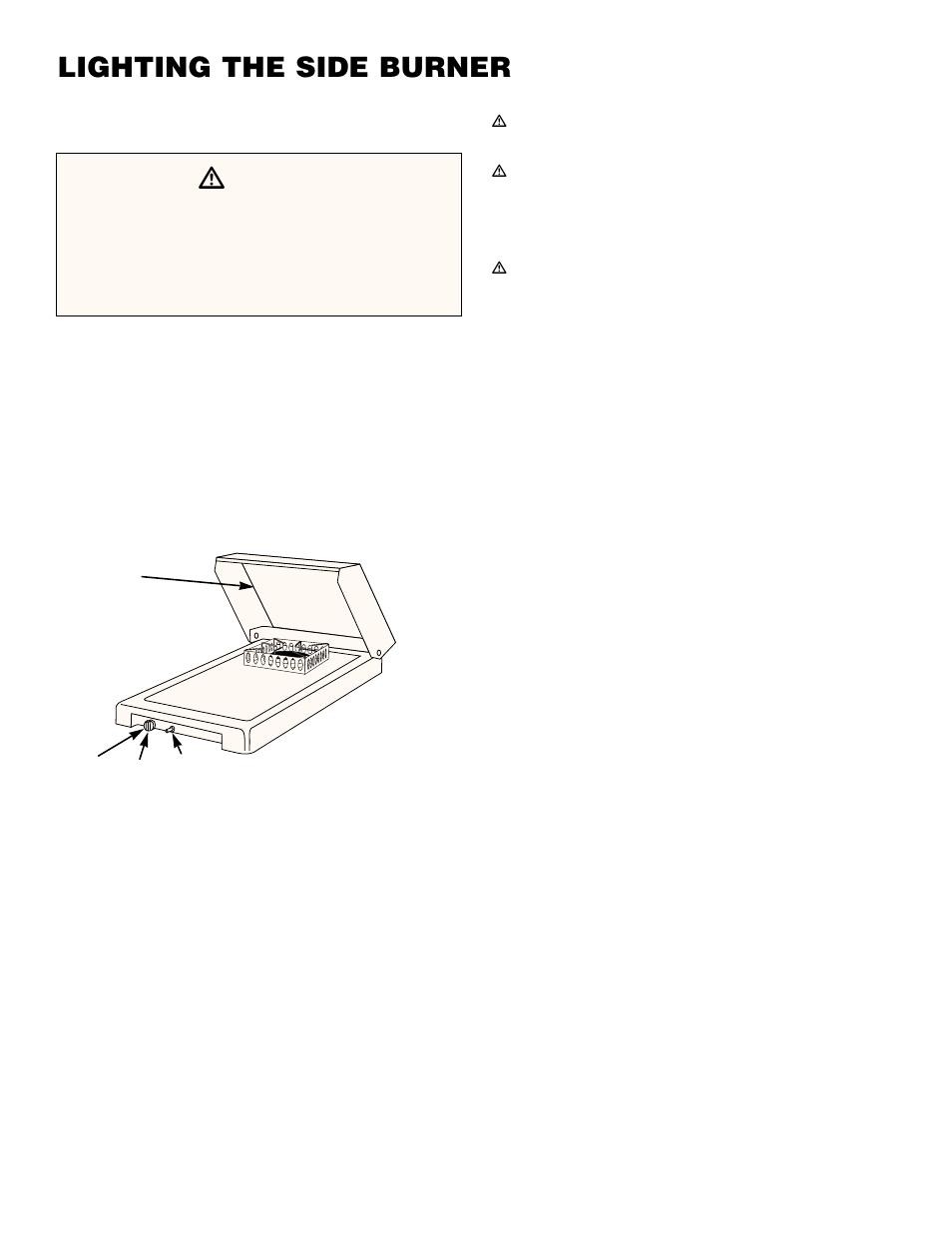 Lighting the side burner, Danger | weber PLATINUM 2200 NG User Manual | Page 8 / 24