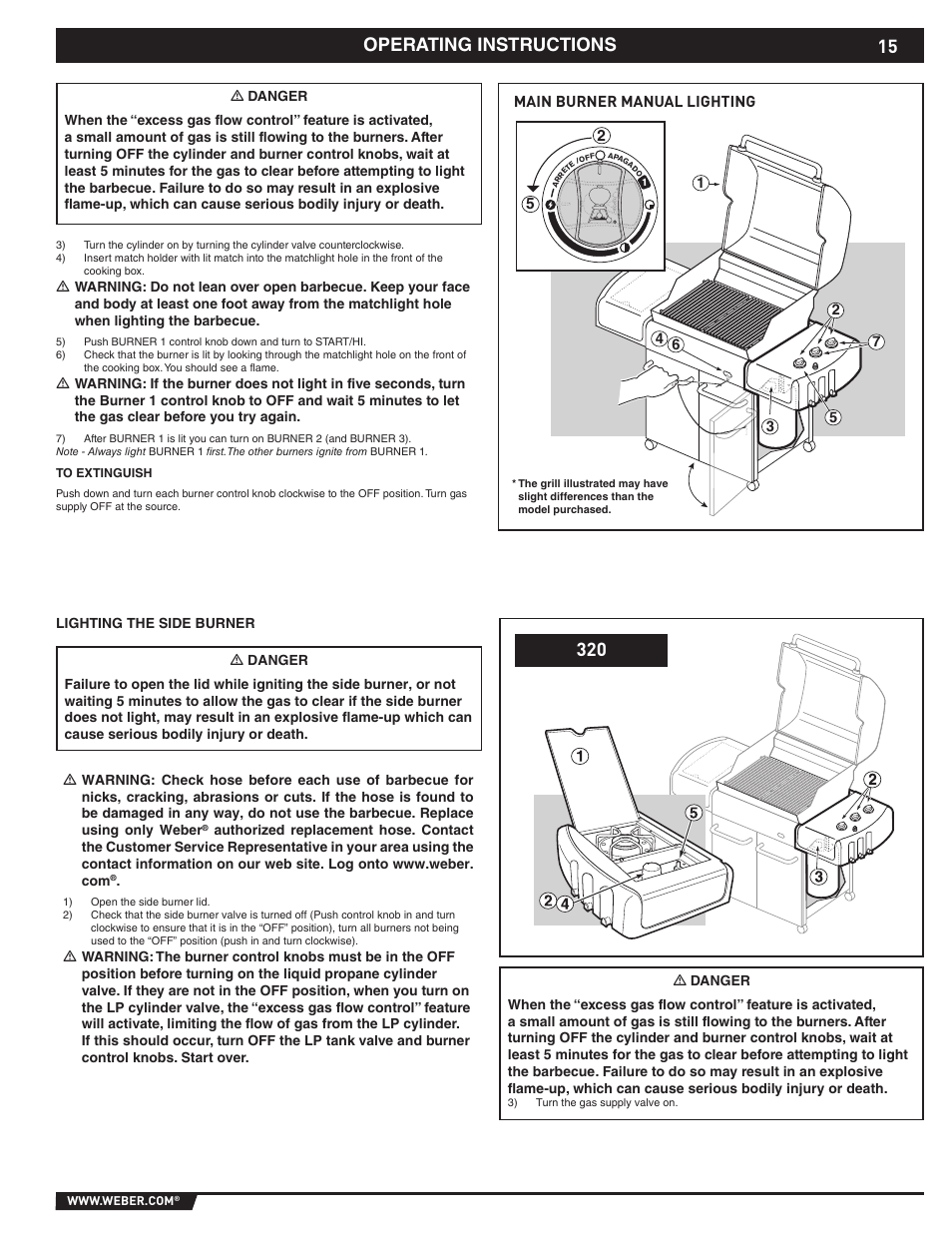 Operating instructions | weber EP -310/320 User Manual | Page 15 / 56