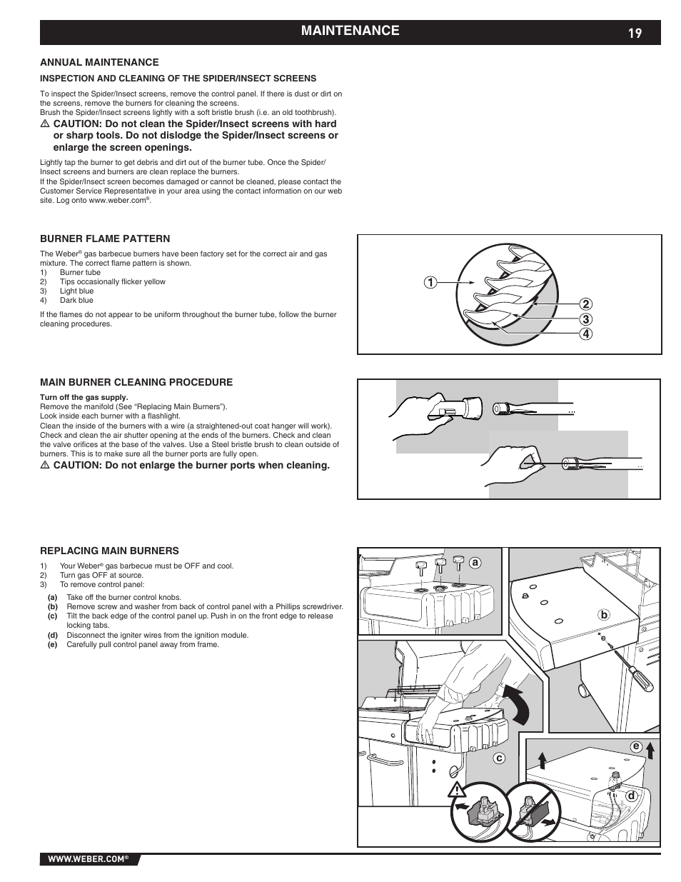 Maintenance | weber EP -310/320 User Manual | Page 19 / 56