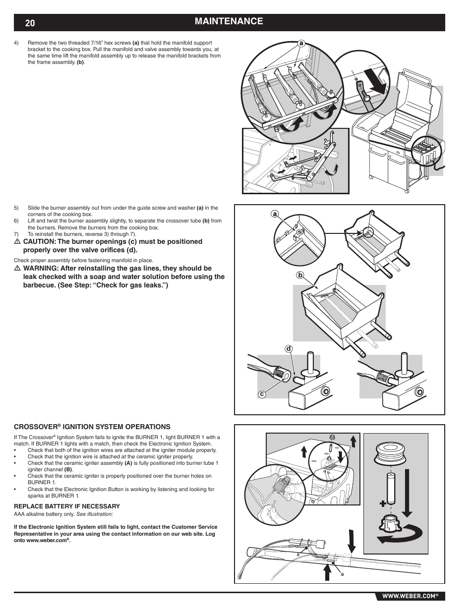 Maintenance | weber EP -310/320 User Manual | Page 20 / 56