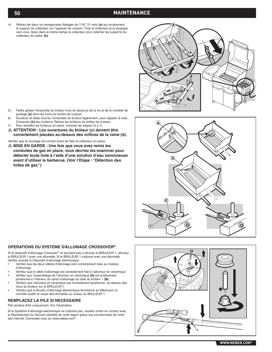 Maintenance | weber EP -310/320 User Manual | Page 50 / 56