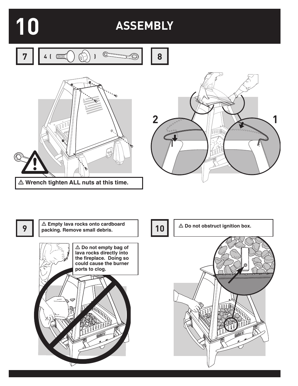 Assembly | weber FLAME User Manual | Page 10 / 20