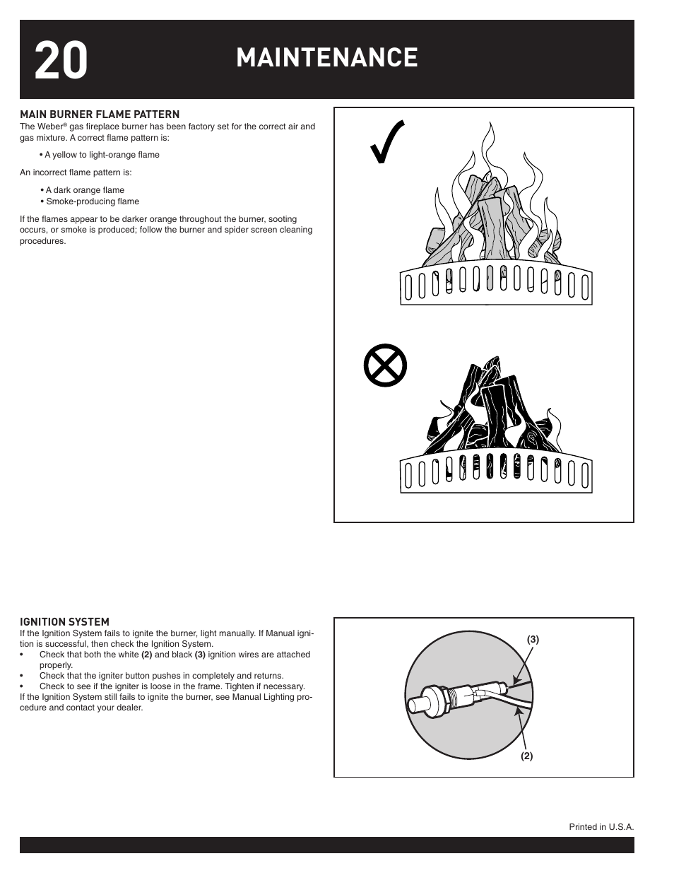 Maintenance | weber FLAME User Manual | Page 20 / 20