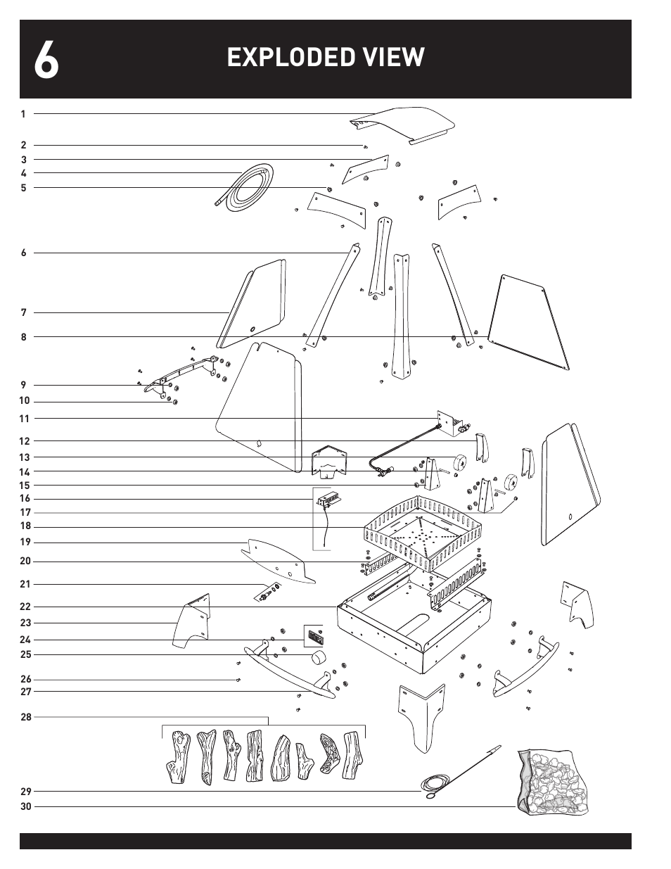 Exploded view | weber FLAME User Manual | Page 6 / 20