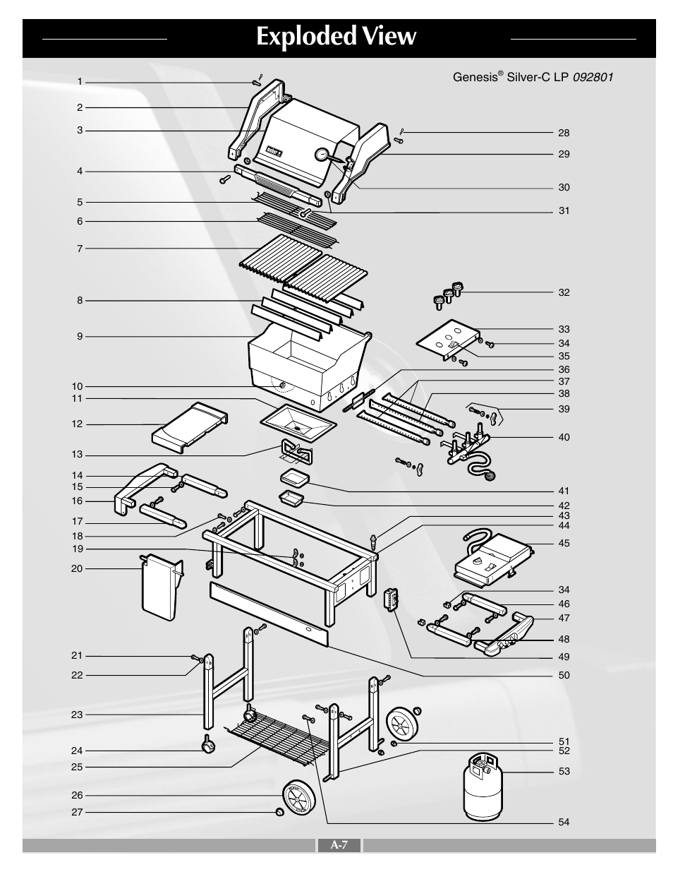 Exploded view | weber 55249 User Manual | Page 7 / 32
