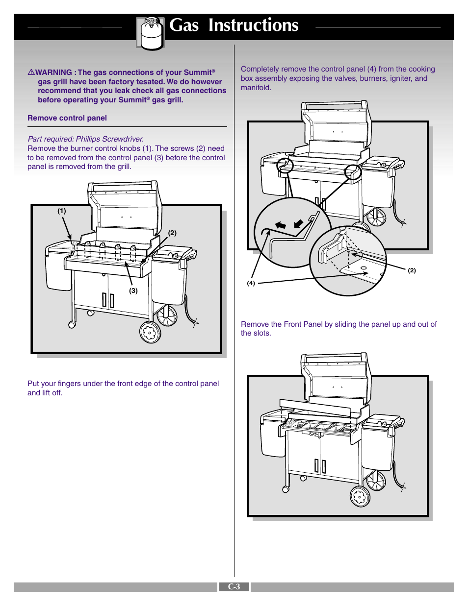 Gas instructions | weber 42092 User Manual | Page 29 / 47