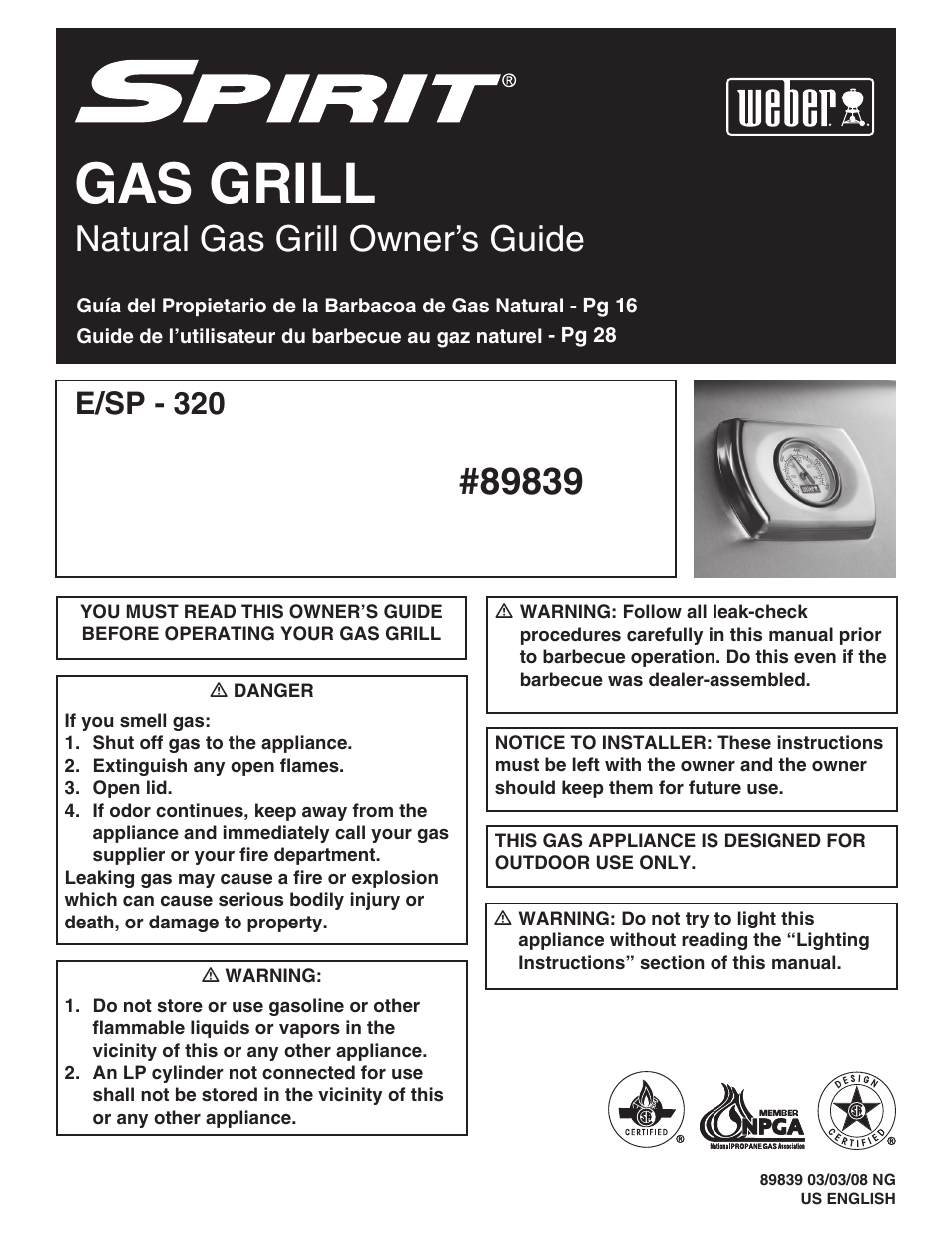 weber 89839 User Manual | 44 pages