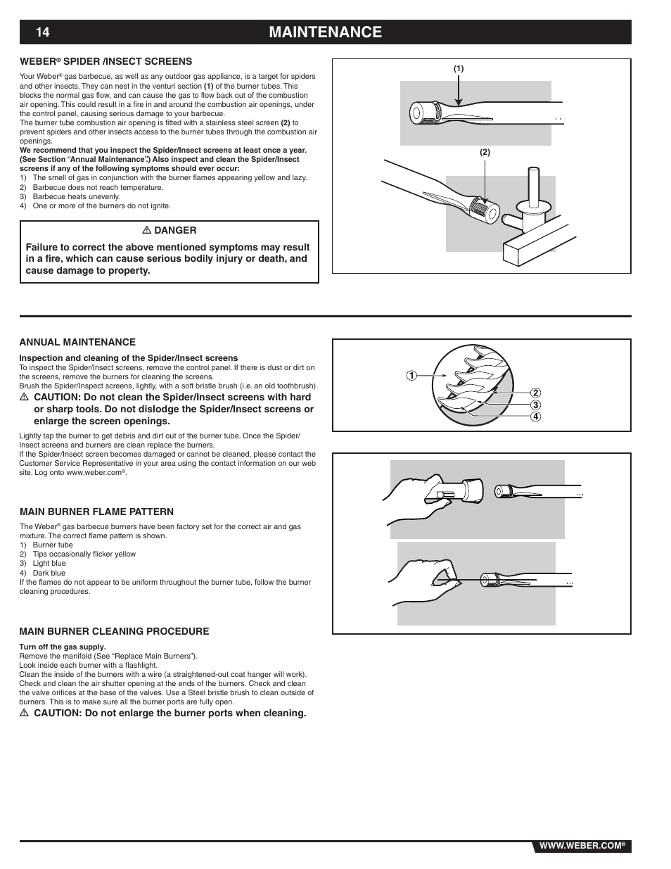 Maintenance | weber 89839 User Manual | Page 14 / 44