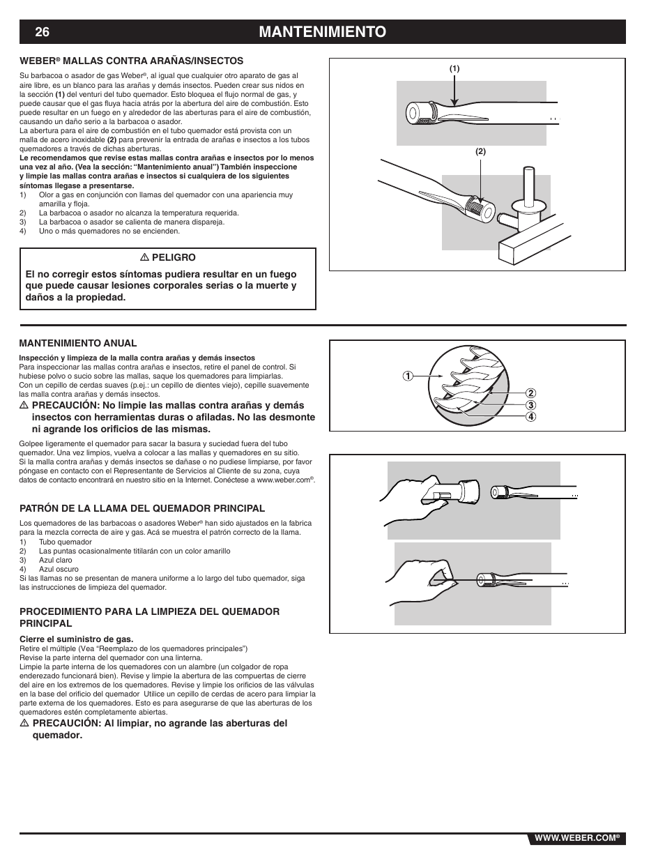 Mantenimiento | weber 89839 User Manual | Page 26 / 44