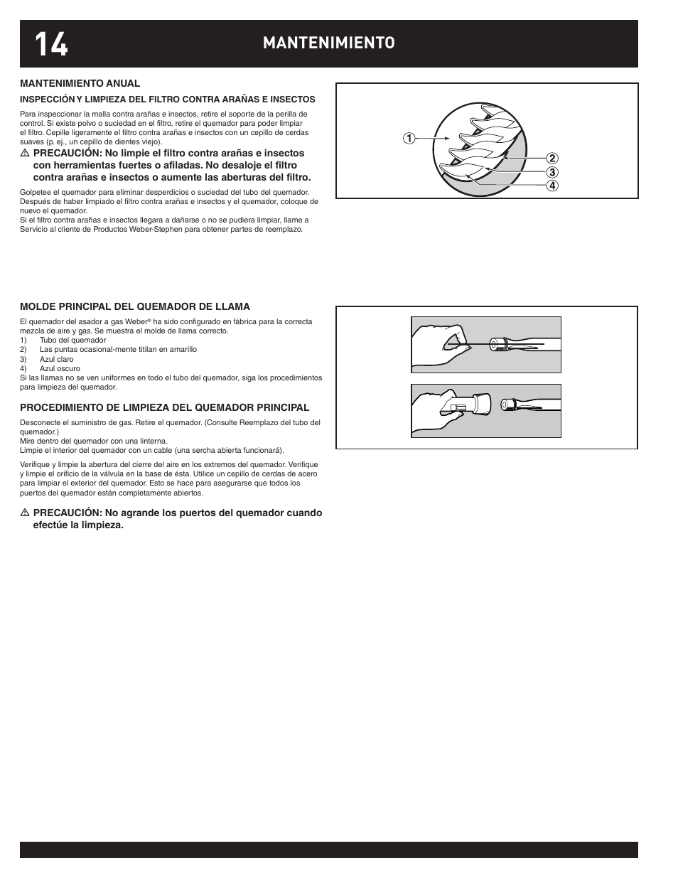 Mantenimiento | weber Q100 User Manual | Page 14 / 32