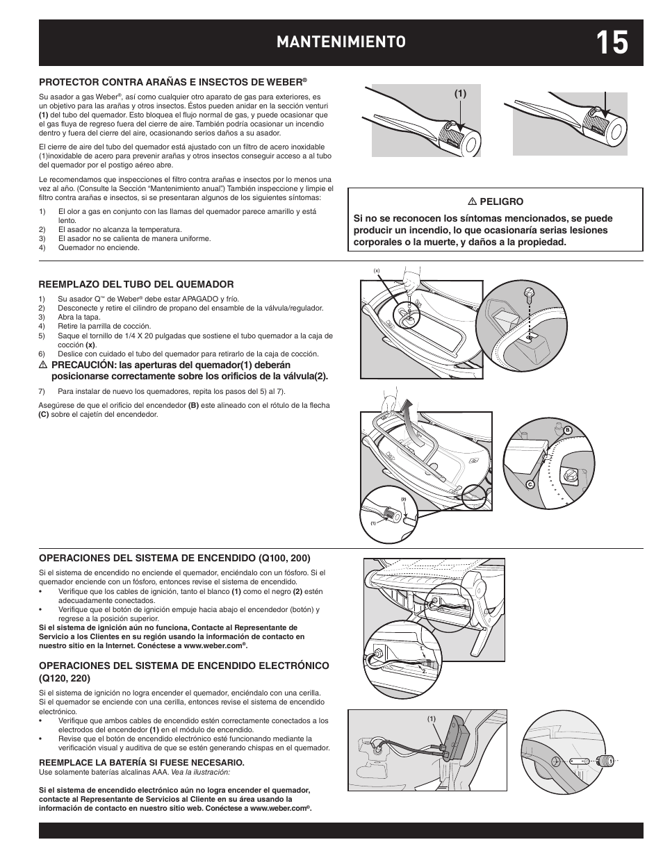 Mantenimiento | weber Q100 User Manual | Page 15 / 32