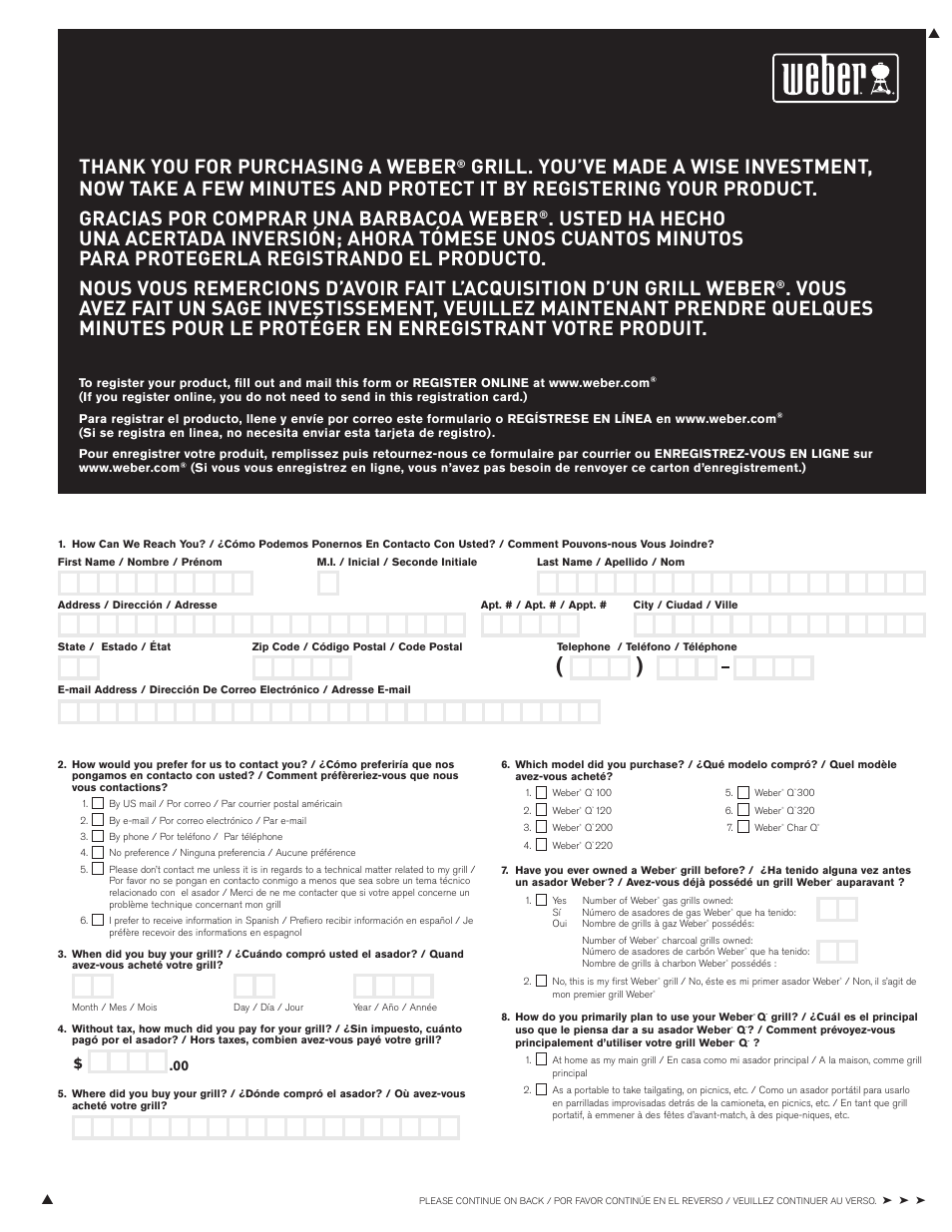 weber Q100 User Manual | Page 31 / 32