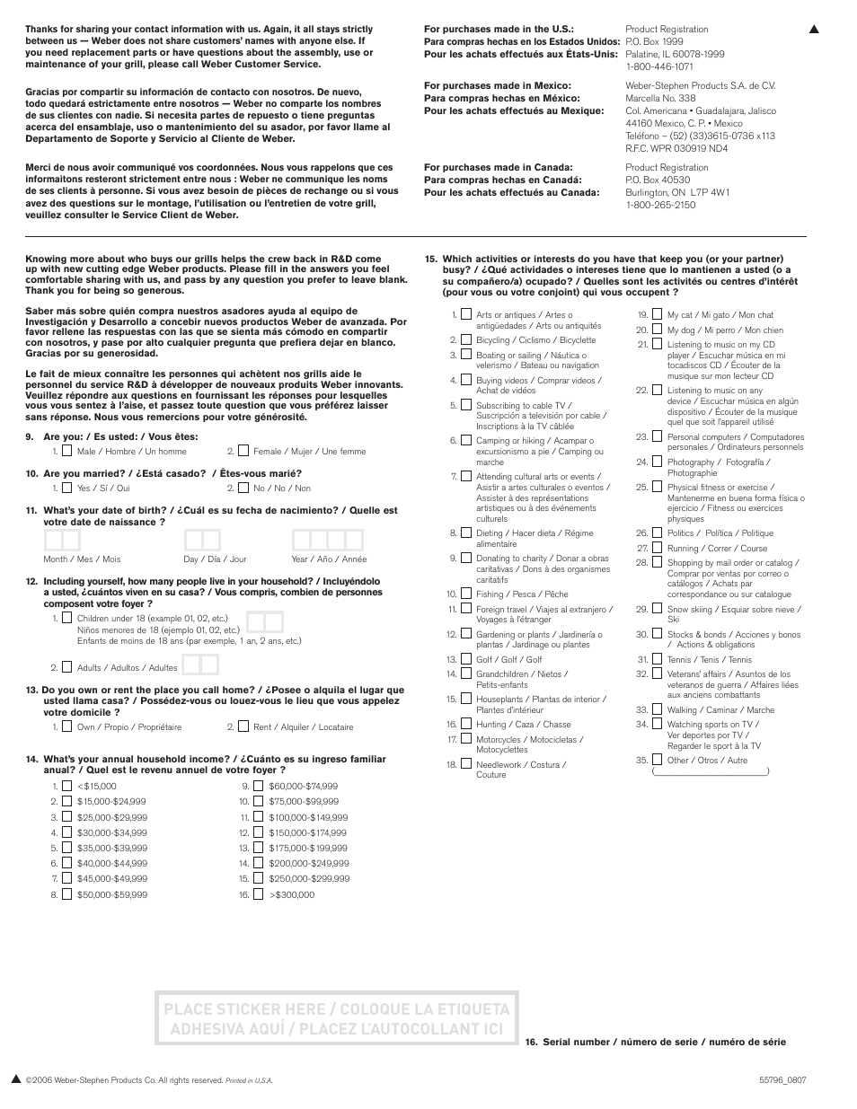 weber Q100 User Manual | Page 32 / 32