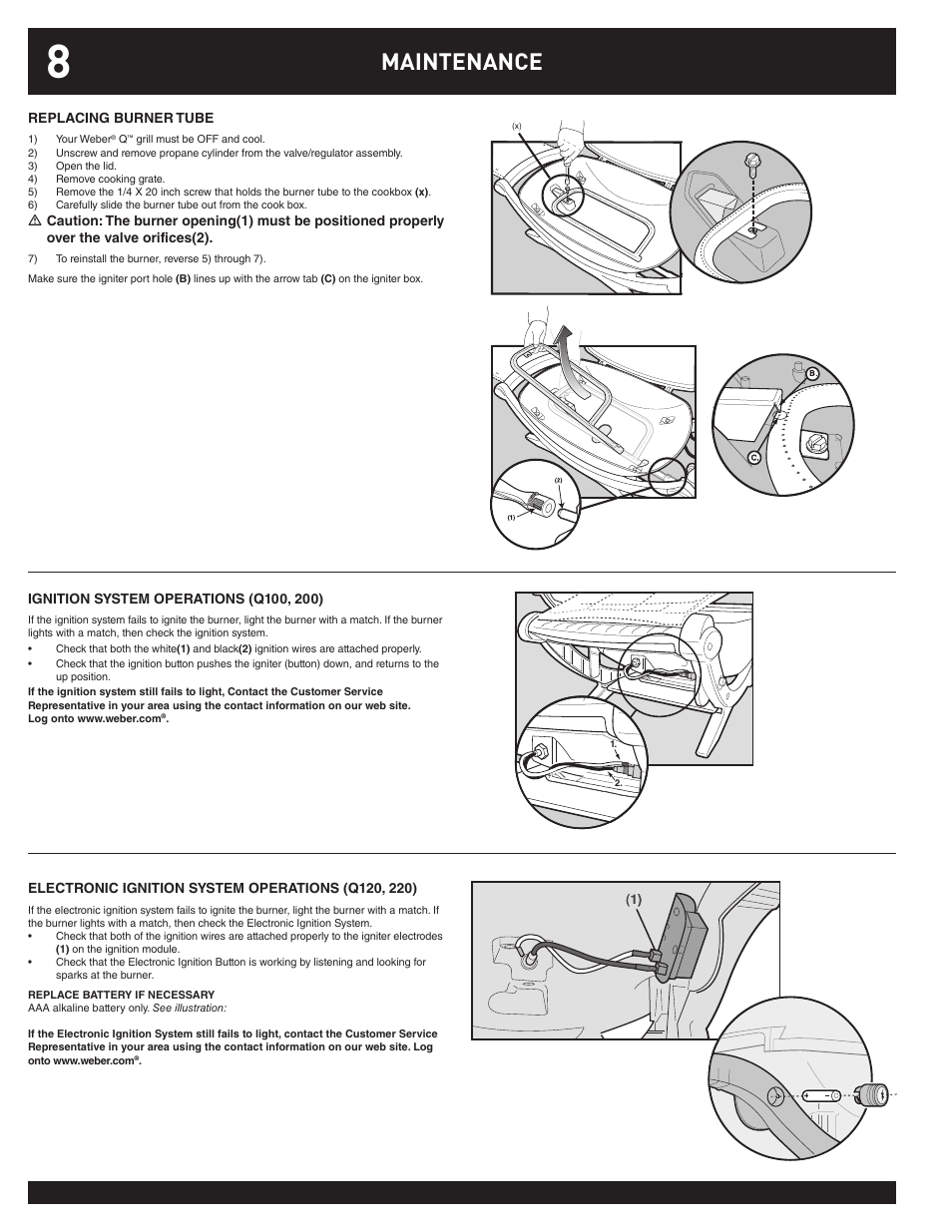 Maintenance | weber Q100 User Manual | Page 8 / 32