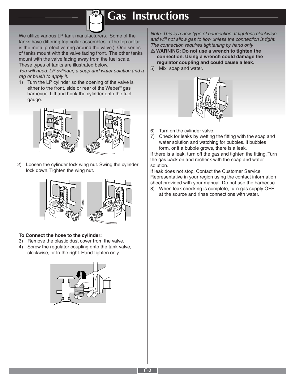Gas instructions | weber 55258 User Manual | Page 21 / 29