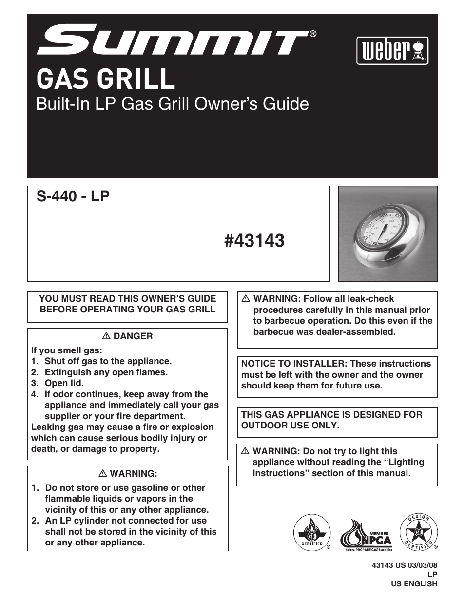 weber Summit 43143 User Manual | 28 pages