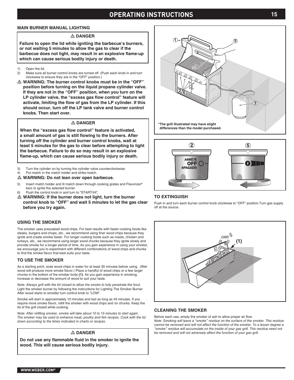 Operating instructions | weber Summit 43143 User Manual | Page 15 / 28