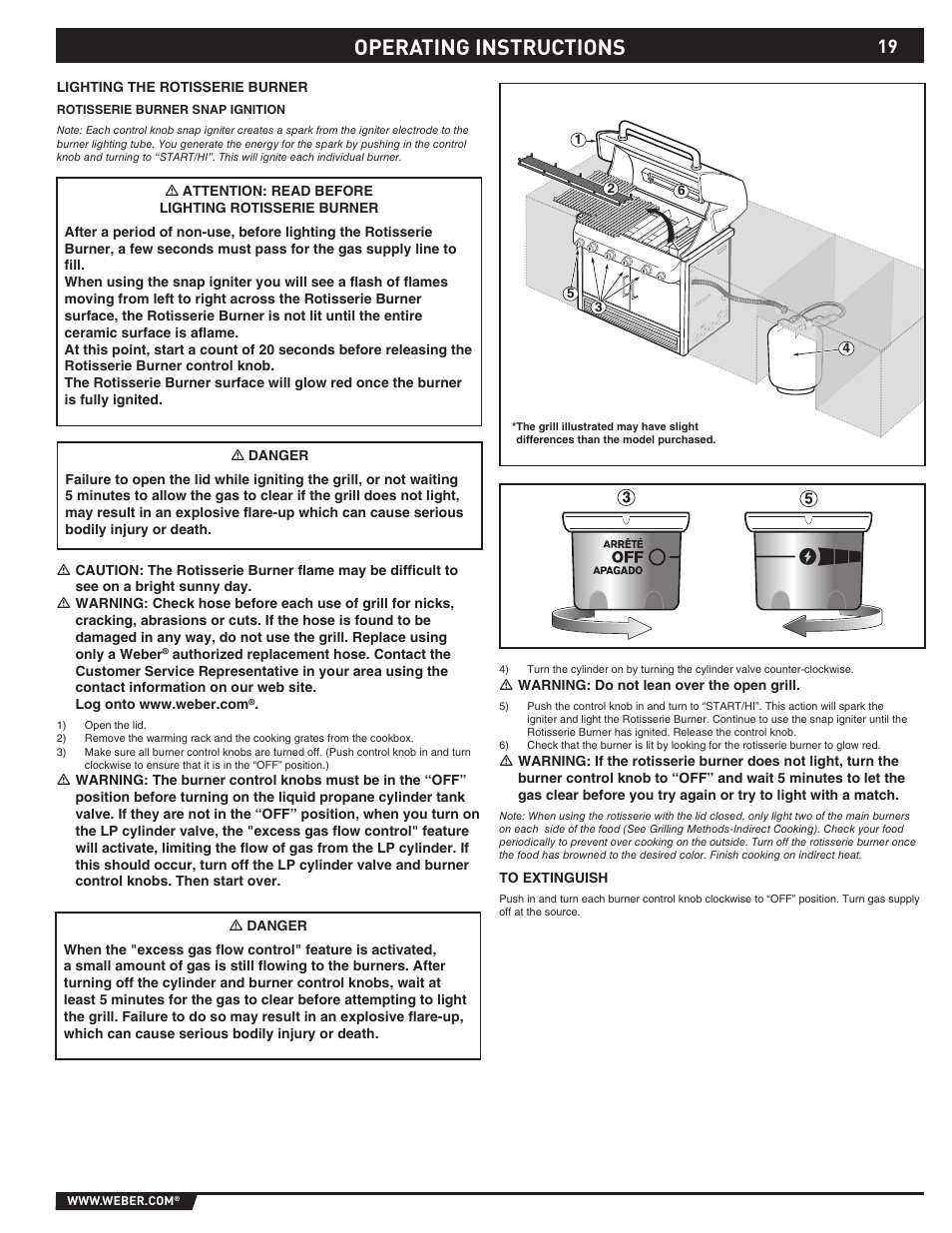 Operating instructions | weber Summit 43143 User Manual | Page 19 / 28