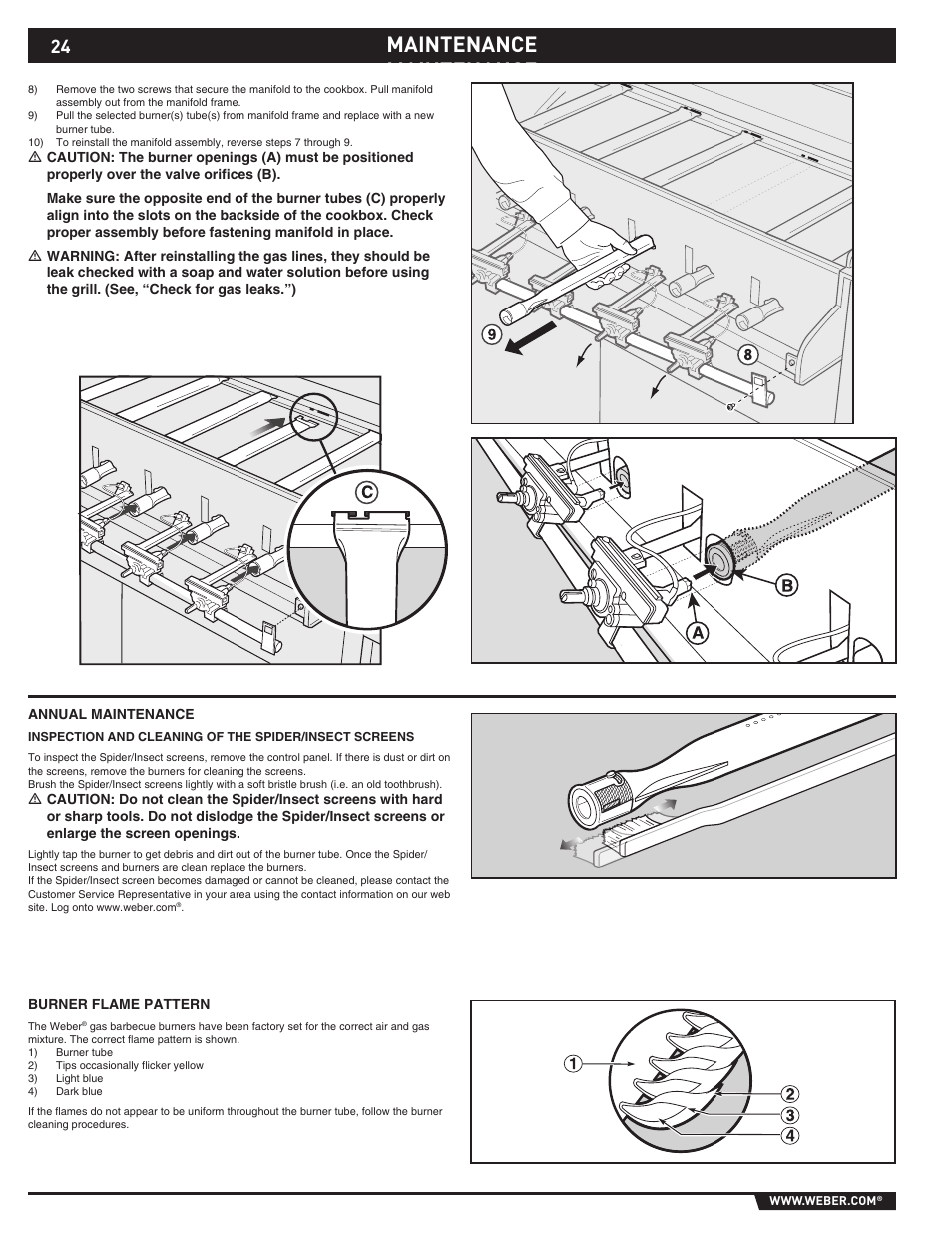 Maintenance | weber Summit 43143 User Manual | Page 24 / 28